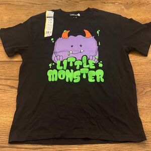 Celebrate It Black T-Shirt with Purple Monster Design